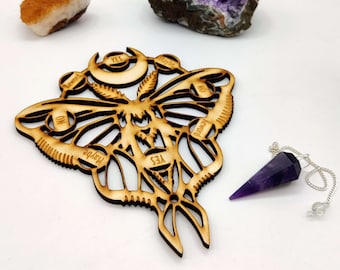 Wooden Pendulum Board, Unique Witch Board for Spirituality, Spirit Ouija Board for Divination, Perfect Altar Display