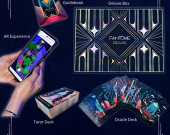 Baralho de Tarô e Oráculo | Cartas de Tarô de Luxo com Guia | Tarô Moderno Místico | Presente Espiritual para Iniciantes | Guia de Tarô em Realidade Aumentada