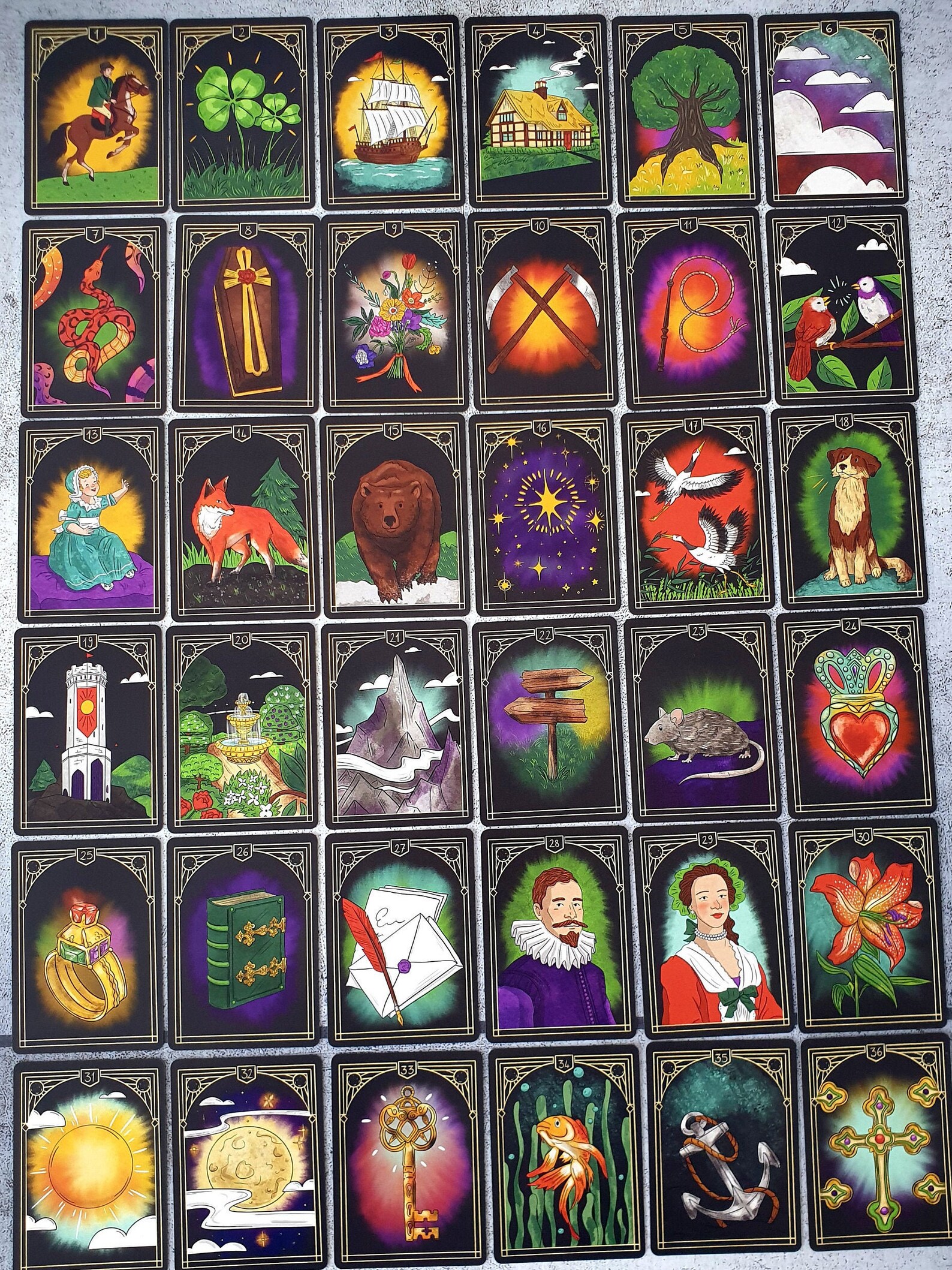 Lenormand Lenormand Deck Lenormand Cards Tarot Card Deck Etsy UK