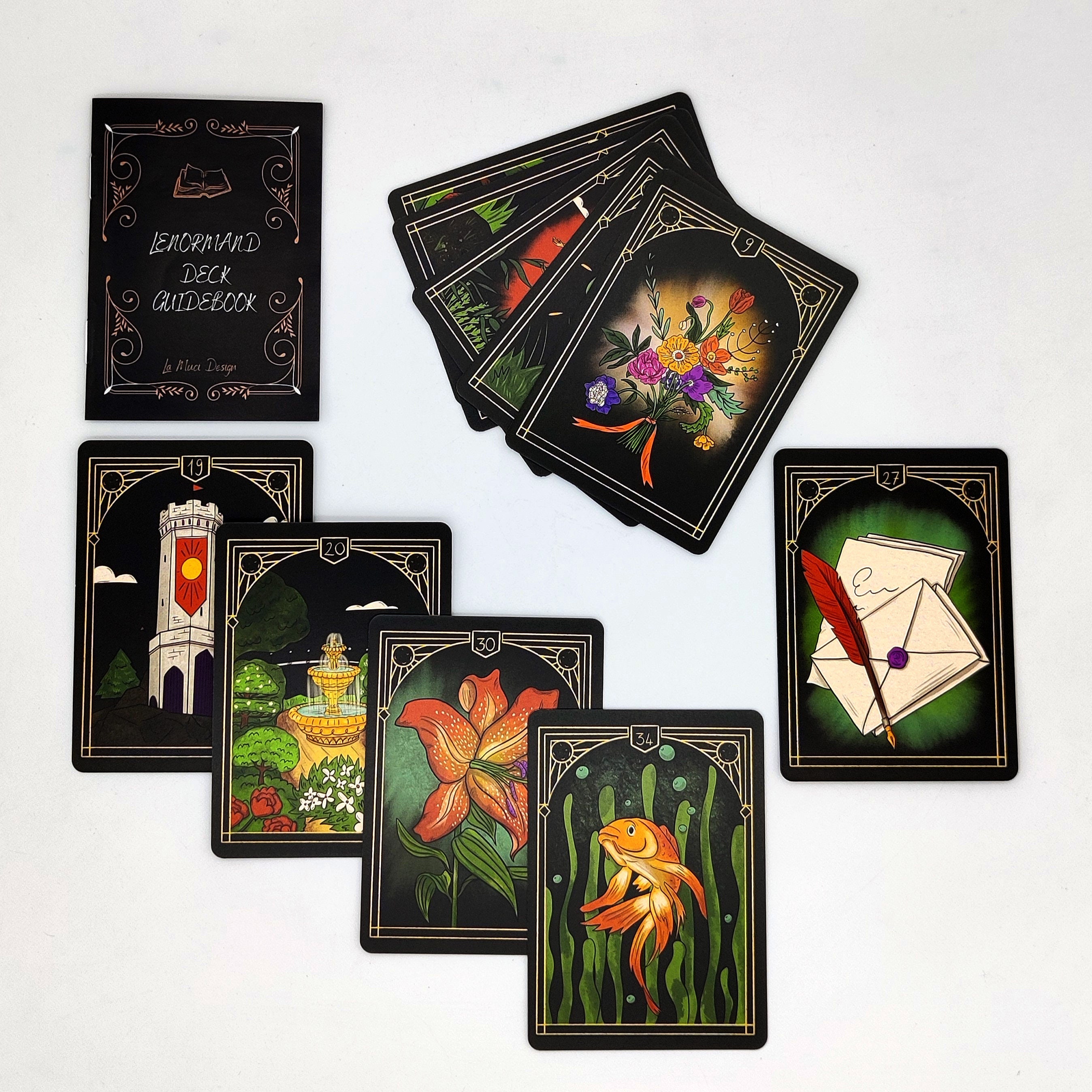 Lumiere Lenormand Deck, 36 Card Deck With Unique Border Lumiere Lenormand Deck, 36 Card Deck With Unique Border