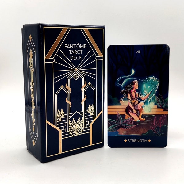 Fantome Tarot Deck mit Anleitung, Indie Tarot Deck, Einzigartiges Tarotkarten Deck für Anfänger, Süßes Tarot Deck, Schönes Tarot Karten Deck