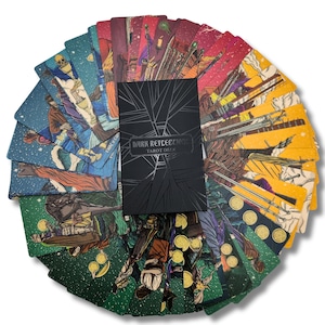 Dark Reflections Tarot Deck with Guidebook, Indie Tarot Deck, Black Tarot Deck for Beginner, Unique Tarot Card Deck, Shadow Work Tarot Deck