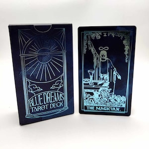 Blue Dreams Tarot Deck for Beginners, Beautiful Tarot Card Deck, Shiny ...