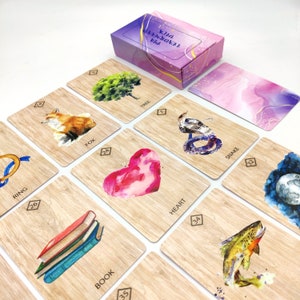 Pia Lenormand Deck, Tarot Readings with Magnetic Flip Box and Guidebook, 36 Card Set for High Quality, Lenormand Card Deck, Oracle Deck