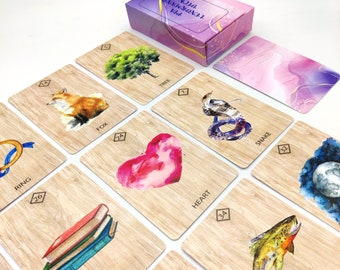 Lenormand Card Deck with Guidebook, 36 Divination Cards for Readings, Traditional Lenormand Cards for Daily Practice