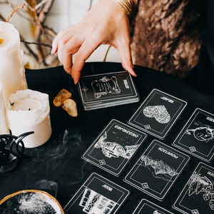 Rêveuse Lenormand Deck Black And White 36 Card Deck, Lenormand Tarot Deck, Include Sturdy Box for Gifting and Safekeeping, Lenormand Reading image 6