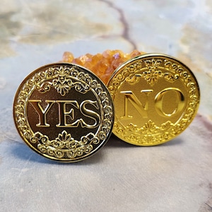 Yes No Copper Coin: Lucky Divination Oracle Gift