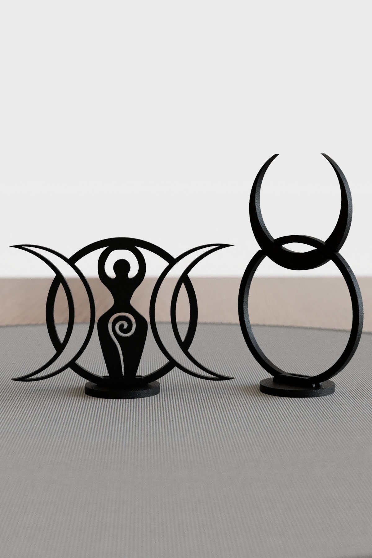 Spiral Goddess Horned God Set Wiccan Wiccan Decor 3D Etsy Canada
