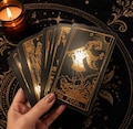 Black and Gold Tarot Deck, Rider Waite Style Tarot Cards with Gold Foil, Beginner Friendly Classic Tarot Deck for Readings