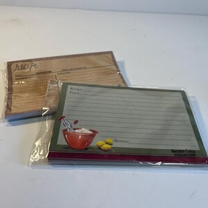 Lot de 2 paquets de cartes de recettes 4 x 6 motifs Farmers Market Studio 18 papier cartonné