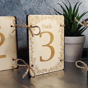 Numeri da tavolo in legno per numerare i tavoli delle nozze | Numero del tavolo per matrimonio | Decorazione per matrimoni | tavolo nuziale