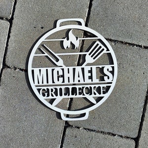 Personalized grill sign BBQ grill area, outdoor kitchen, decoration grill corner in 2 colors image 10