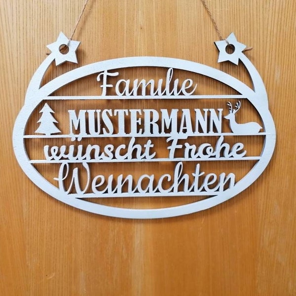 Weihnachtsdeko aussen Personalisierter Türschmuck Weinachten personalisierte Weihnachtsdeko