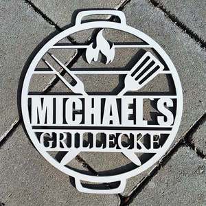 Personalisiertes Grill Schild BBQ Grillplatz, Outdoorküche, Dekoration Grillecke in 2 Farben afbeelding 9