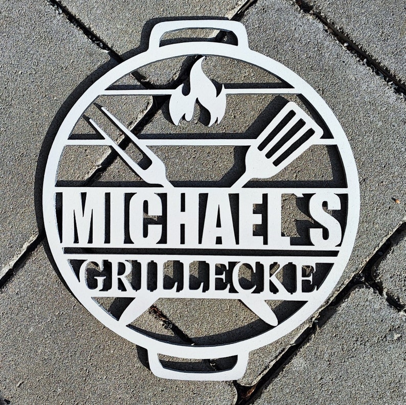 Personalisiertes Grill Schild BBQ Grillplatz, Outdoorküche, Dekoration Grillecke in 2 Farben Bild 9