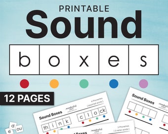 Printable Sound Boxes -- Phonics and Phonemic Awareness Early Reading Skills Elkonin Boxes
