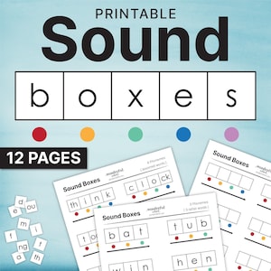 Printable Sound Boxes -- Phonics and Phonemic Awareness Early Reading Skills Elkonin Boxes