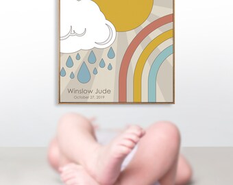 Rainbow Baby Personalized Wall Art