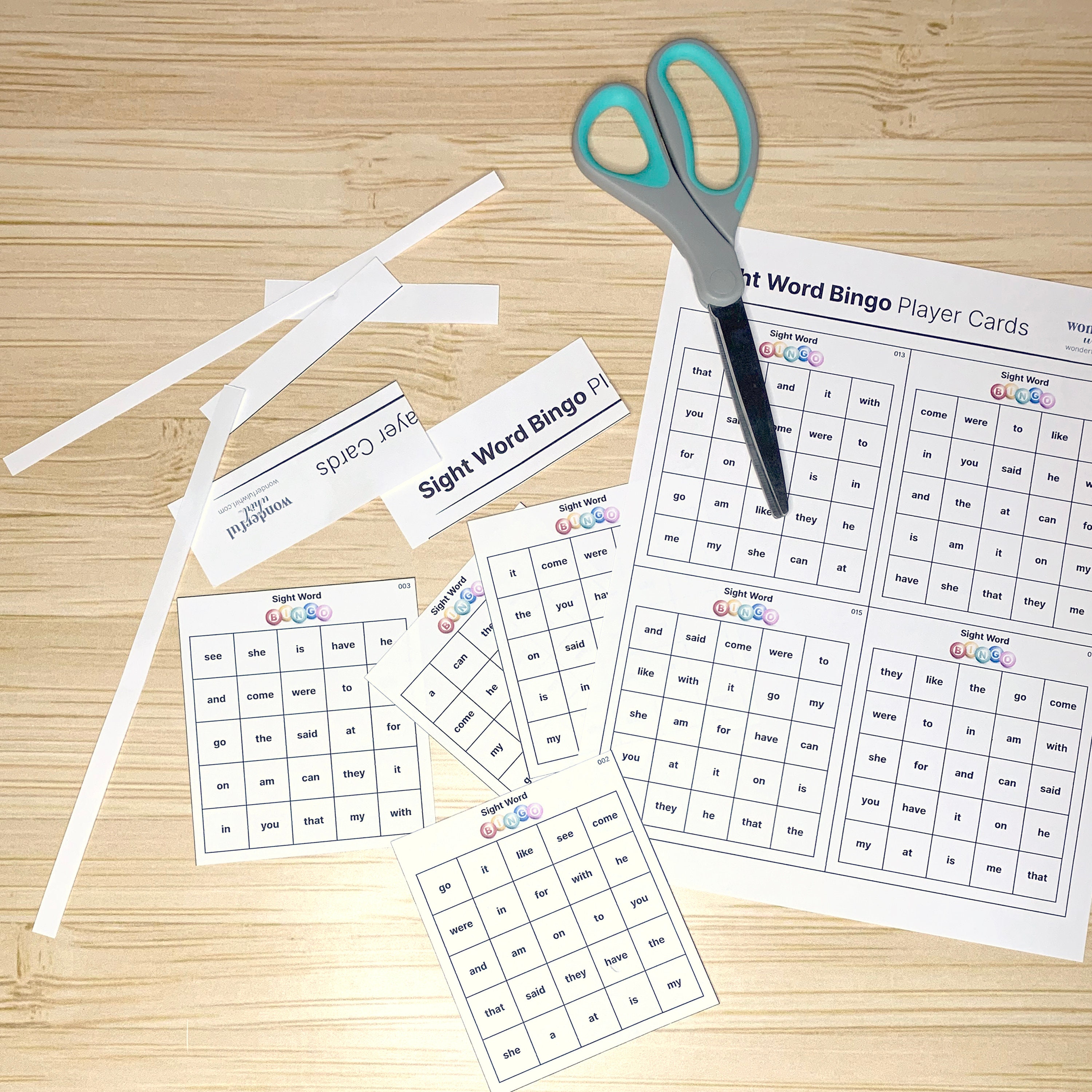 Printable Sight Word Bingo Game – Word Recognition Early Reading Skills ...