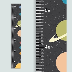 Personalized Solar System Height Chart: Kids Growth Tracker (Indoor/Outdoor)