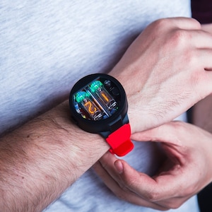 Nixie Tube Wrist Watch wristwatch clock gas discharge tubes IN-16 Nixoid Classic Futuristic Metro Retro SciFi fallout inspired