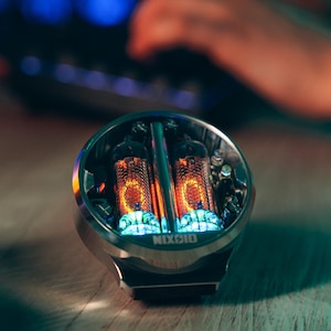Nixie Tube Wrist Watch wristwatch clock tubes IN-16 Nixoid next (Metal,Splash Resist) Futuristic Metro Retro SciFi