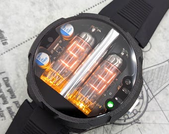 Nixie Tube Wrist Watch wristwatch clock tubes IV-9 Futuristic Numitron Metal Futuristic Metro Retro SciFi