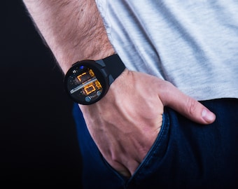 Nixie Tube Wrist Watch wristwatch clock tubes IV-9 Futuristic Numitron Futuristic Metro Retro SciFi