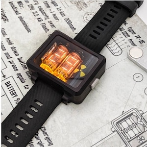 Nixie Tube Wrist Watch wristwatch clock tubes IV-16 Numitron (Metal,dust protected, motion sensor) Metro Retro SciFi