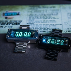 Nixie Tube Watch Cyber VFD Unique Wrist Watch With Visual Effects and ...