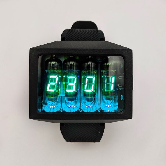 ニキシー管腕時計 腕時計 時計 グリーン ネオン管 IV-3 Nixoid ERA VFD