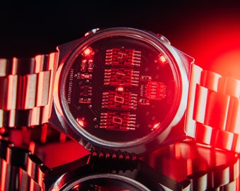 Rare Watch wristwatch TimeRed (Metal, Splash Resistant, sapphire ) Futuristic by RedCo