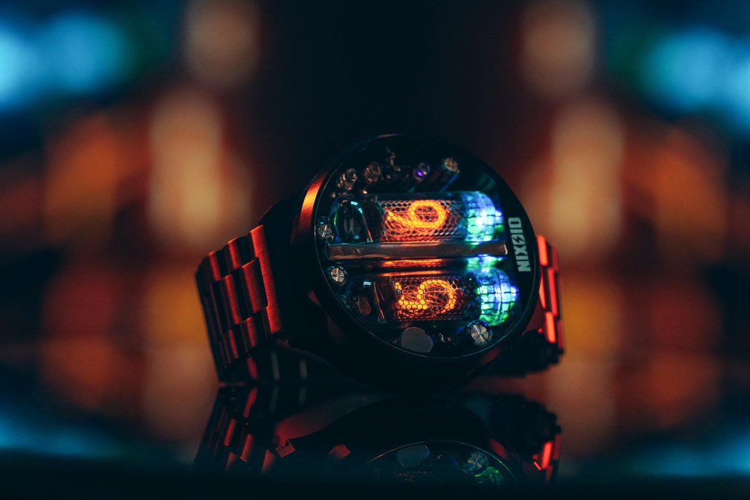 Rare Nixie Tube Watch NIXOID NEXT metal Sapphire Splash Resistant rare-nixie-tube-watch-nixoid-next-metal-sapphire-splash-resistant