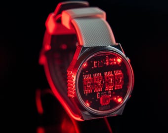 Seltene Armbanduhr TimeRed (Metall, Spritzwasserfest, Saphirglas) Futuristic by RedCo