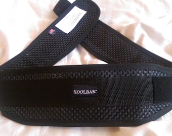 KoolBak Back Support Belt (kidney belt, gold belt, cross training belt, lifting belt, safety brace)