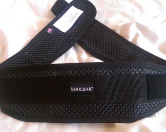 KoolBak Back Support Belt (kidney belt, gold belt, cross training belt, lifting belt, safety brace)