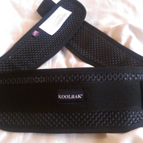 KoolBak Back Support Belt (kidney belt, gold belt, cross training belt, lifting belt, safety brace)