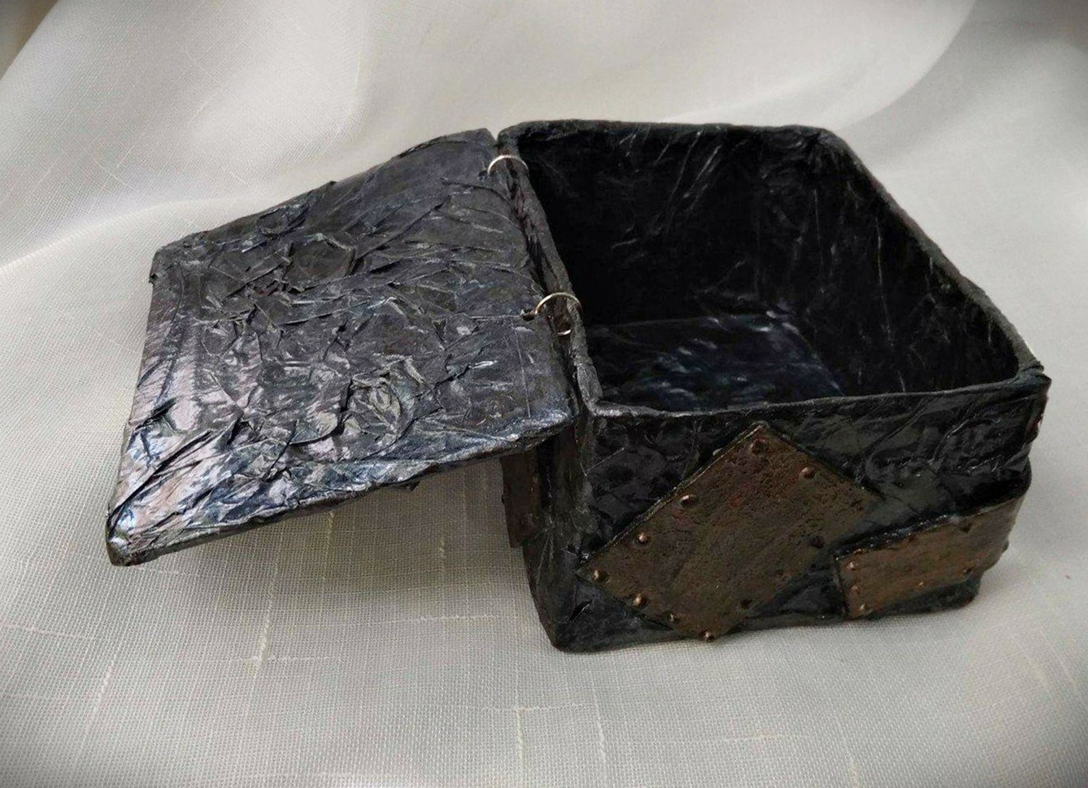 Steampunk Paper Mache Art Box Gift for Him Alternative Mixed Etsy