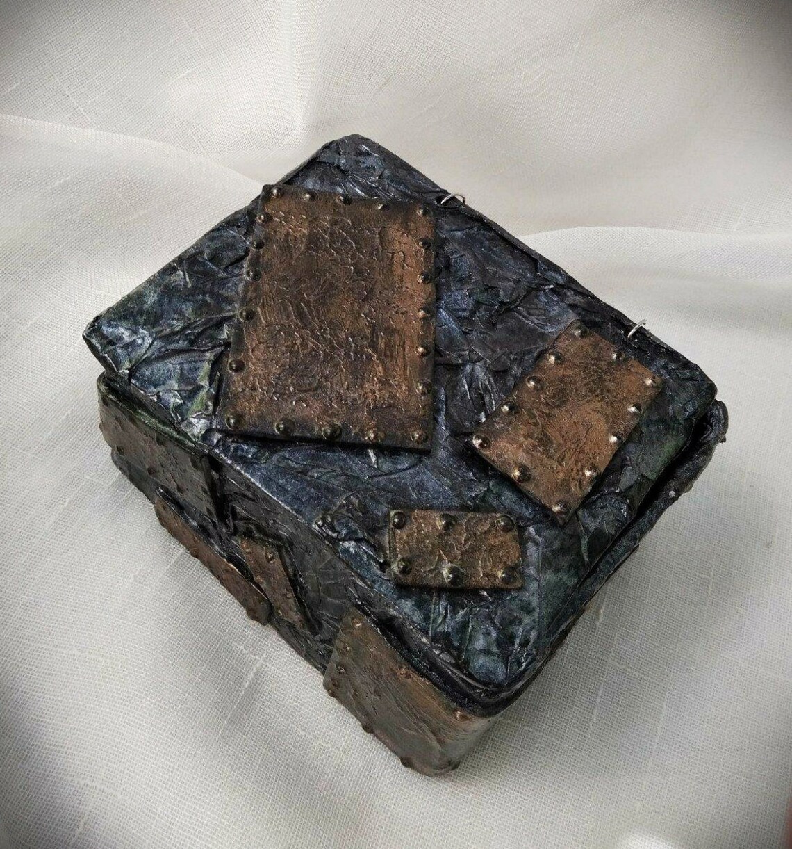 Steampunk Paper Mache Art Box Gift for Him Alternative Mixed Etsy