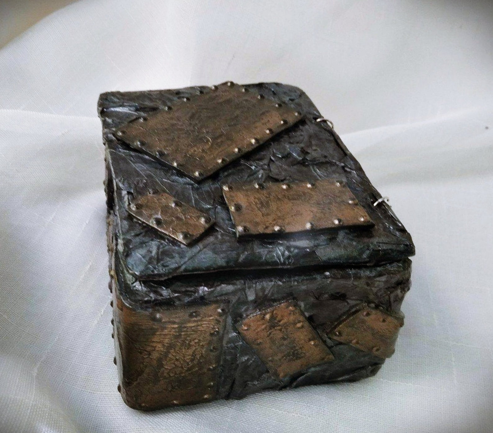 Steampunk Paper Mache Art Box Gift for Him Alternative Mixed Etsy