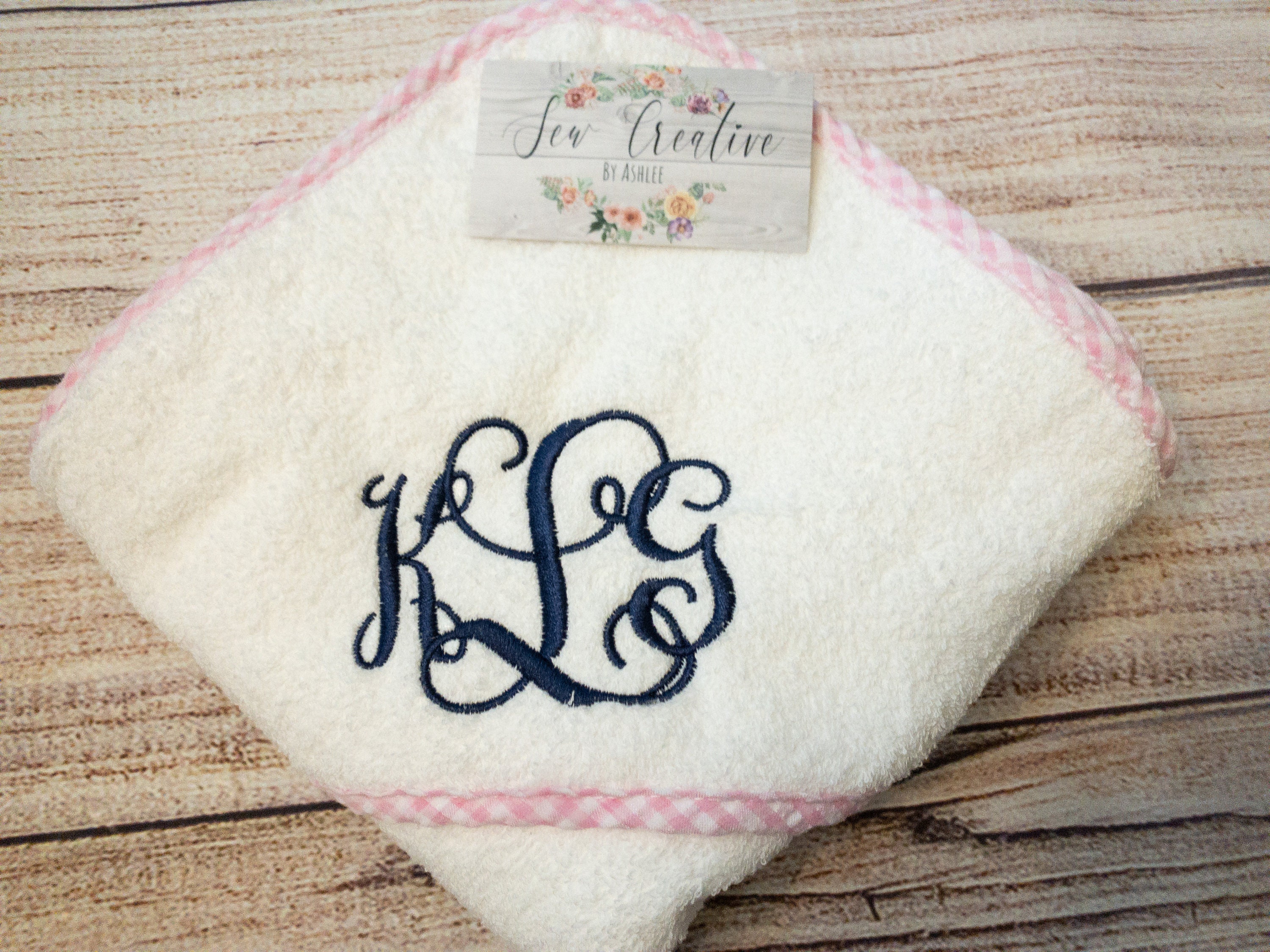 Monogrammed Hooded Towel Personalized Baby Hooded Towel Etsy