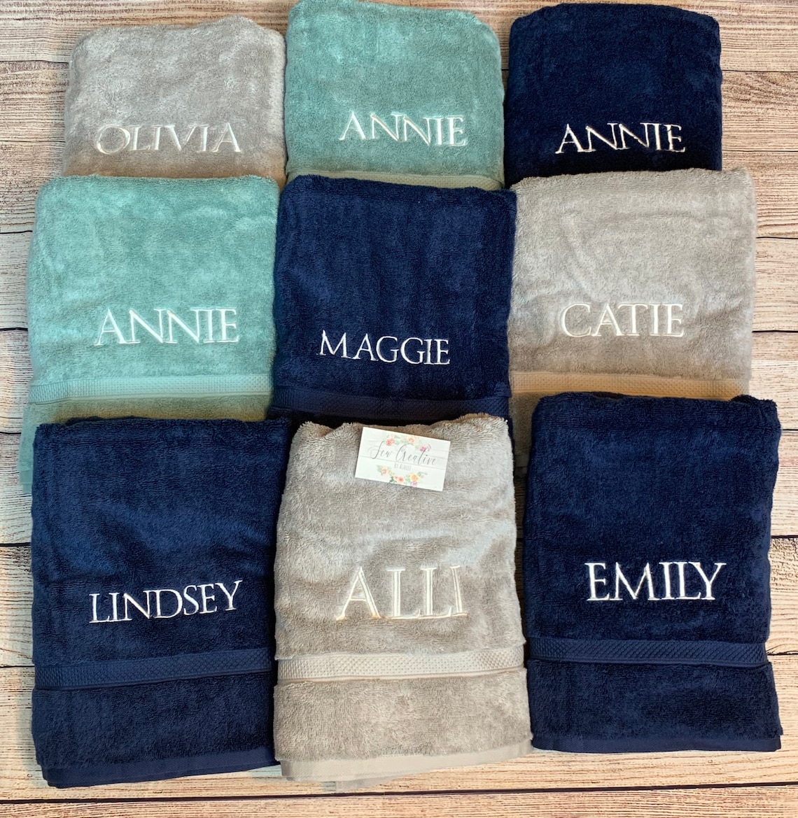 Monogram Towel Personalized Towel Name on Towel Monogrammed Etsy