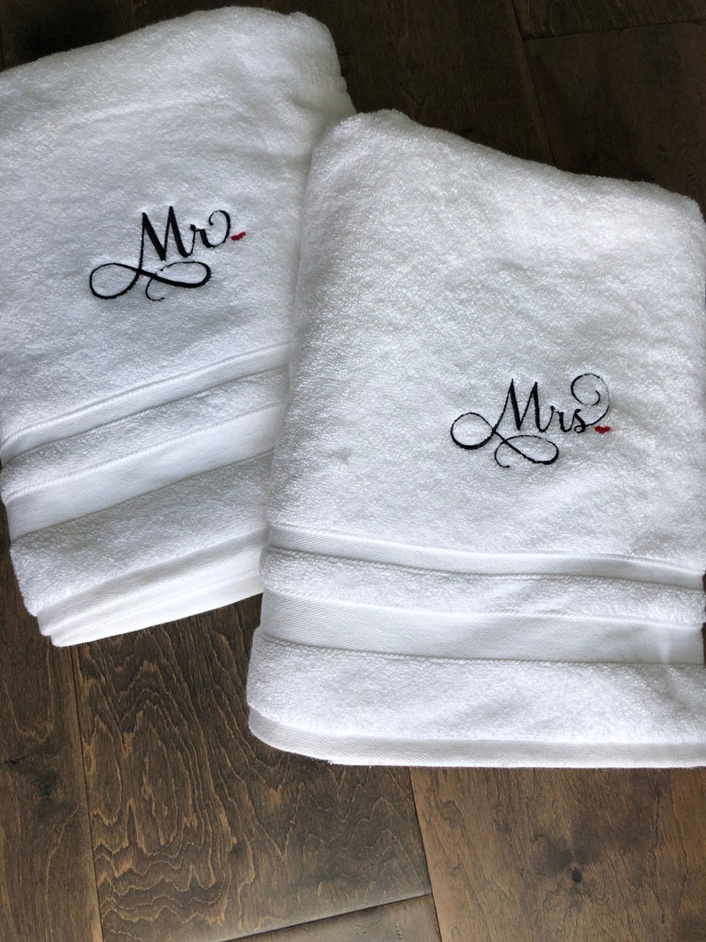 Wedding Towels/ Mr and Mrs Towels/ Newlywed Towels/ Wedding Etsy