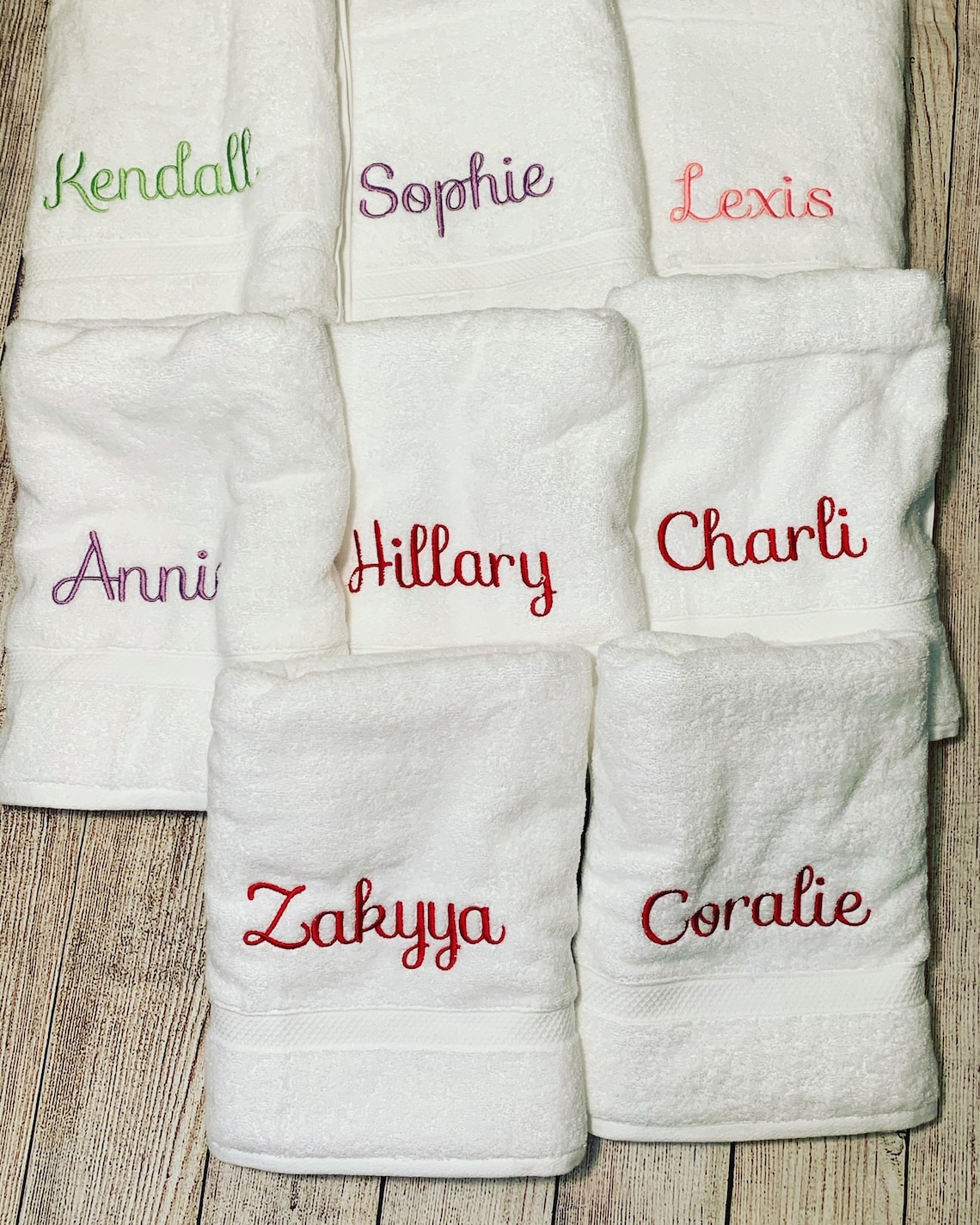Monogram Towel Personalized Towel Name on Towel Monogrammed Etsy