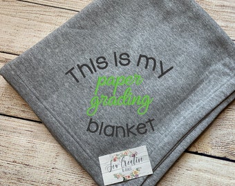 Paper Grading blanket, Stadium Blanket, Teacher Blanket, Grading Blanket