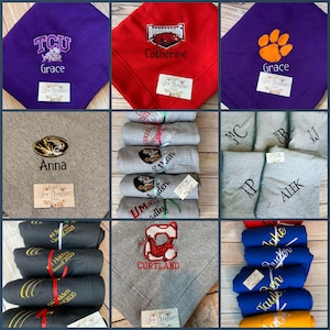 Stadium Blanket, embroidered blanket, sweatshirt blanket, college team blanket, monogram blanket image 2