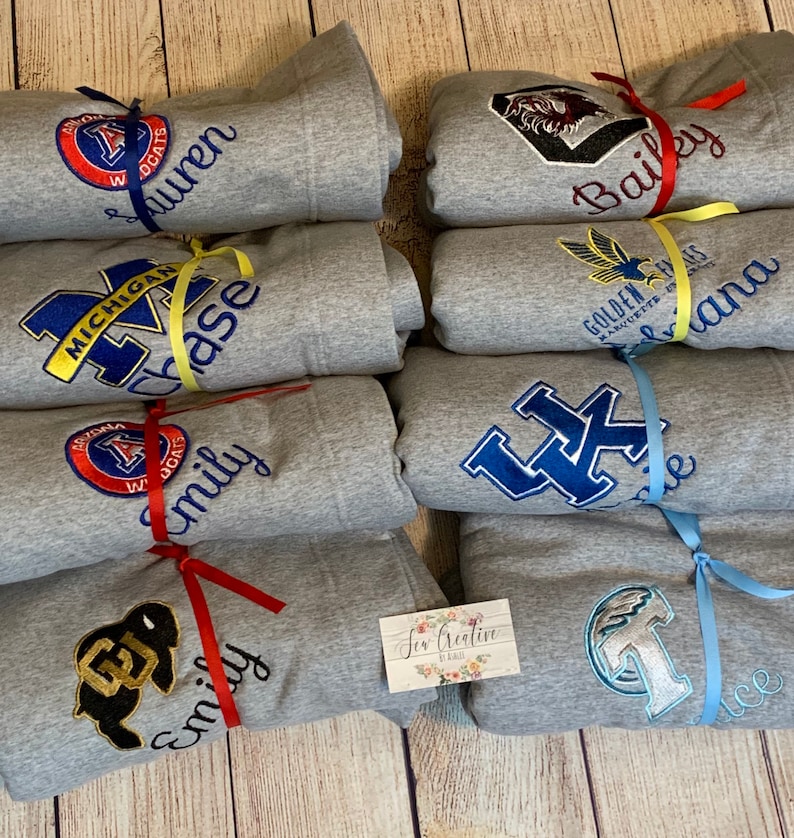 Stadium Blanket, embroidered blanket, sweatshirt blanket, college team blanket, monogram blanket image 3