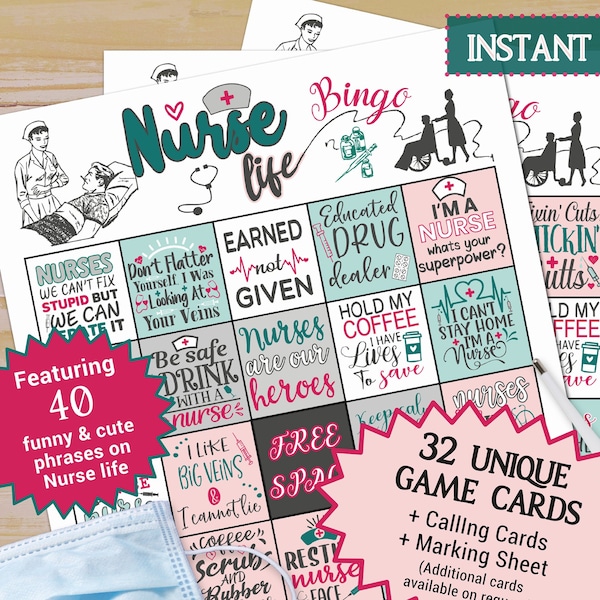 Printable Nurse Game Etsy