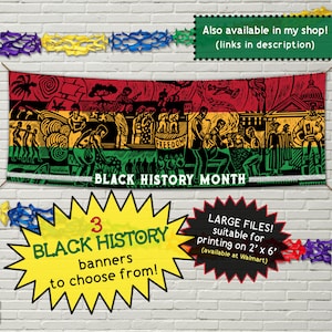 Black History MONTH / PRIDE Juneteenth celebration DIY party garland bunting printable digital download African American Freedom decor image 3