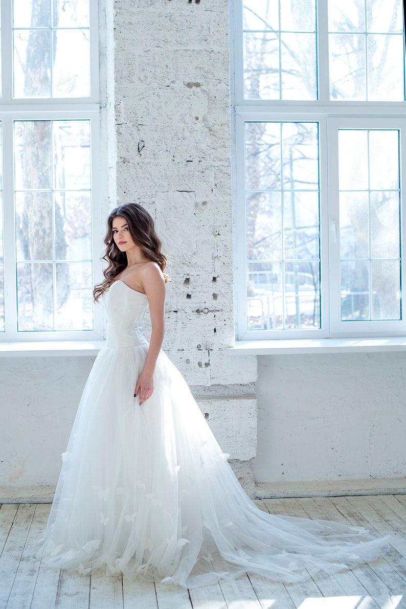 Butterfly wedding dress romantic wedding dress with Etsy